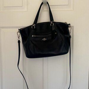 COACH Kelsey Leather Satchel/Crossbody Bag - Black